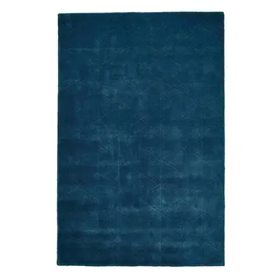 Modrý vlněný koberec Think Rugs Kasbah, 120 x 170 cm