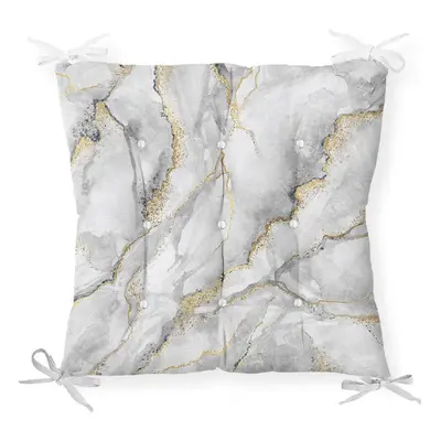 Podsedák na židli Minimalist Cushion Covers Marble Gray Gold, 40 x 40 cm