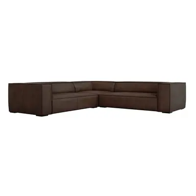 Tmavě hnědá kožená rohová pohovka (variabilní) Madame – Windsor & Co Sofas