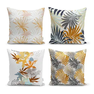 Sada 4 dekorativních povlaků na polštáře Minimalist Cushion Covers Autumn Leaves, 45 x 45 cm