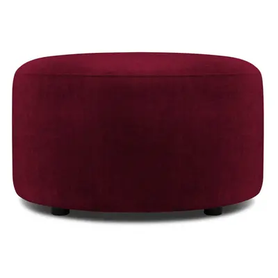 Bordový sametový puf Mazzini Sofas Debbie, ø 68 cm