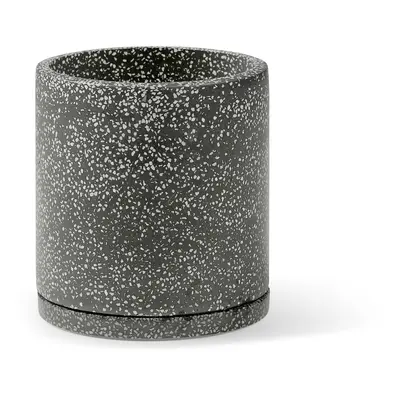 Tmavě šedý květináč Bonami Selection Terrazzo, ø 34 cm