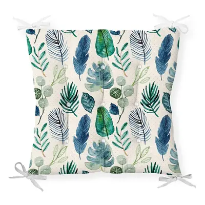 Podsedák na židli Minimalist Cushion Covers Navy Flower, 40 x 40 cm