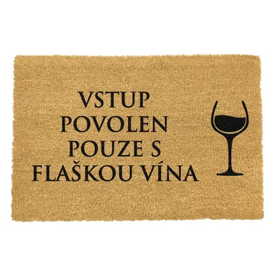 Rohožka z kokosového vlákna 40x60 cm Flaška Vína – Artsy Doormats