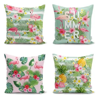 Sada 4 povlaků na polštáře Minimalist Cushion Covers Naturia, 45 x 45 cm