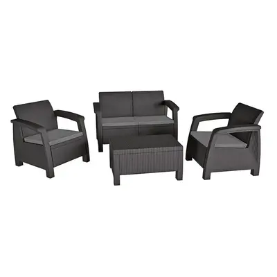 Šedý zahradní lounge set pro 4 Bahamas – Keter