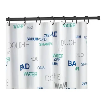 Černá teleskopická tyč na sprchový závěs Wenko Shower Curtain Rod