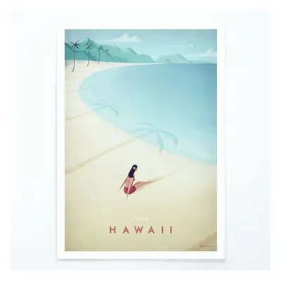 Plakát Travelposter Hawaii, 30 x 40 cm