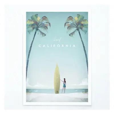 Plakát Travelposter California, 30 x 40 cm