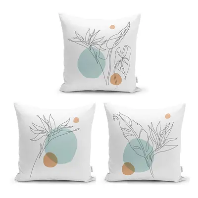 Sada 3 povlaků na polštáře Minimalist Cushion Covers Drawing Modern, 45 x 45 cm