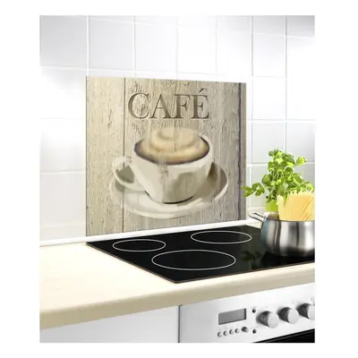 Kryt na zeď u sporáku z tvrzeného skla 60x50 cm Café – Wenko