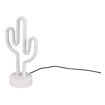 Bílá LED stolní lampa (výška 29 cm) Cactus – Trio