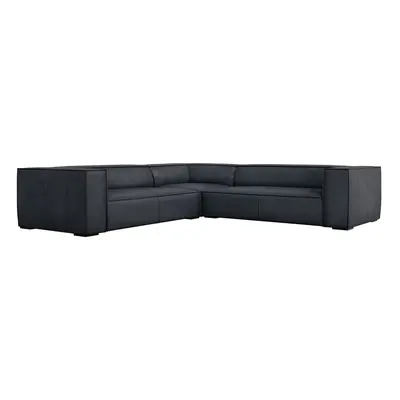 Tmavě modrá kožená rohová pohovka (variabilní) Madame – Windsor & Co Sofas