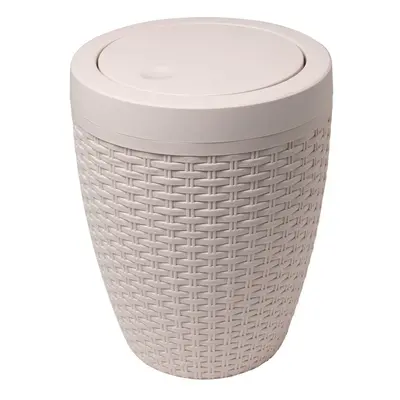 Krémový koupelnový koš Addis Rattan Bath Bin Calico, 5 l