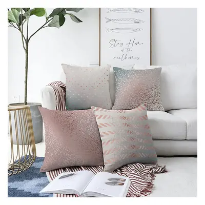 Sada 4 povlaků na polštáře Minimalist Cushion Covers Glitters, 55 x 55 cm