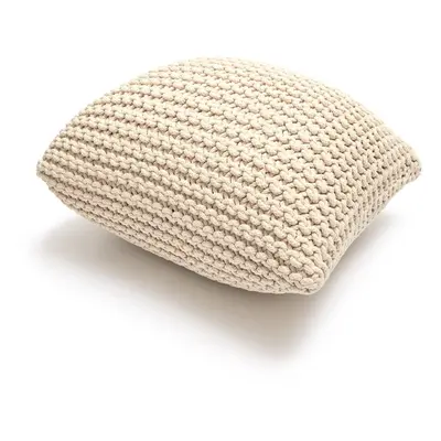 Béžový polštářový puf Bonami Essentials Knit