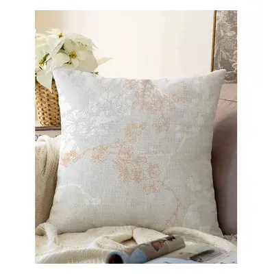 Šedý povlak na polštář s příměsí bavlny Minimalist Cushion Covers Bloom, 55 x 55 cm