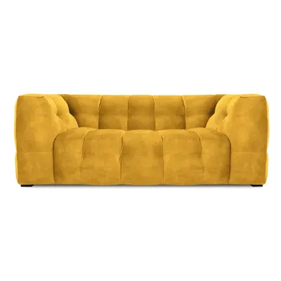 Žlutá sametová pohovka Windsor & Co Sofas Vesta, 208 cm