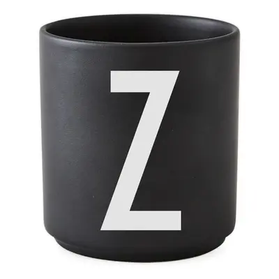 Černý porcelánový hrnek Design Letters Alphabet Z, 250 ml