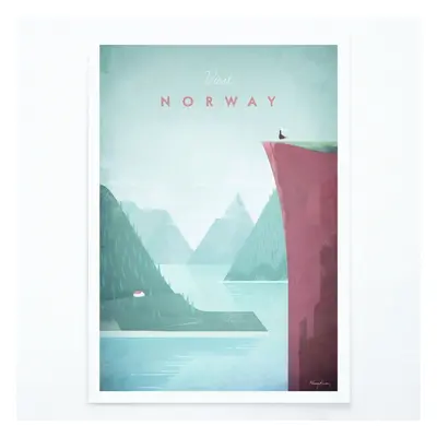 Plakát Travelposter Norway, 30 x 40 cm