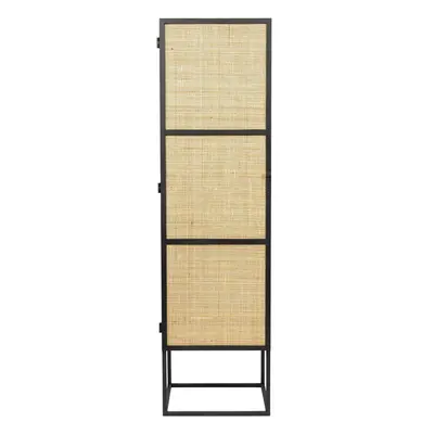 Černá ratanová skříňka 40x145 cm Guuji - White Label