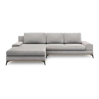 Světle šedá rozkládací rohová pohovka Windsor & Co Sofas Planet, levý roh