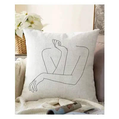 Povlak na polštář s příměsí bavlny Minimalist Cushion Covers Pose, 55 x 55 cm