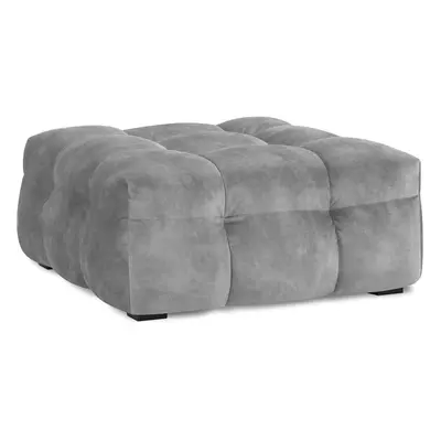 Šedý sametový puf Windsor & Co Sofas Vesta