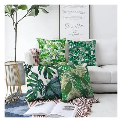 Sada 4 povlaků na polštáře Minimalist Cushion Covers Summer Jungle, 55 x 55 cm