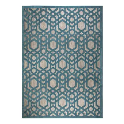 Modrý venkovní koberec běhoun 150x80 cm Oro - Flair Rugs