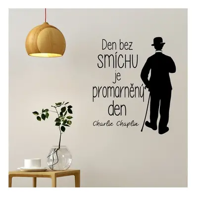 Samolepka na zeď s citátem Ambiance Charlie Chaplin