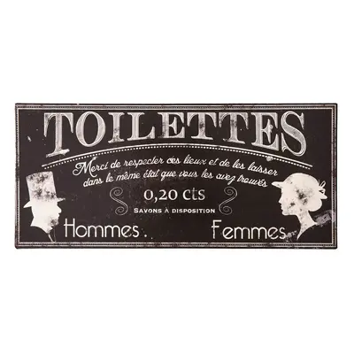 Kovová cedule 36x16 cm Toilettes – Antic Line