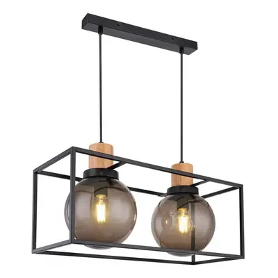 Černé závěsné svítidlo 20x42 cm Retro 2 – Candellux Lighting