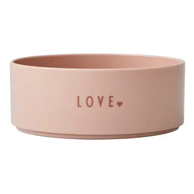 Růžová dětská miska Design Letters Mini Love, ø 11 cm