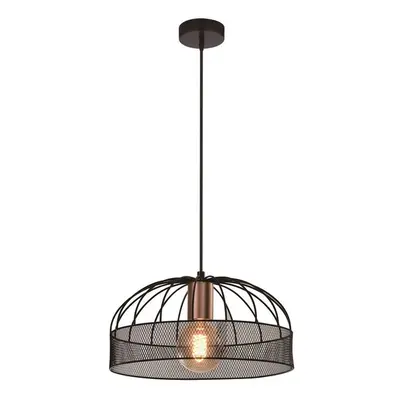 Černé kovové závěsné svítidlo ø 30 cm Levi – Candellux Lighting