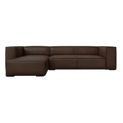 Tmavě hnědá kožená rohová pohovka (levý roh) Madame – Windsor & Co Sofas