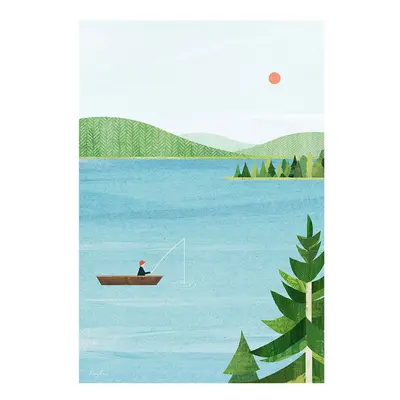 Plakát 30x40 cm Lake - Travelposter