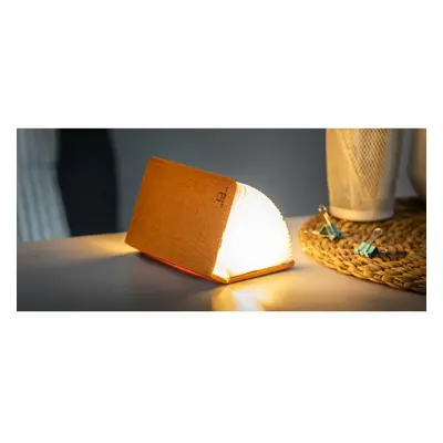 Oranžová LED stolní lampa s textilním stínidlem (výška 2,5 cm) Booklight – Gingko