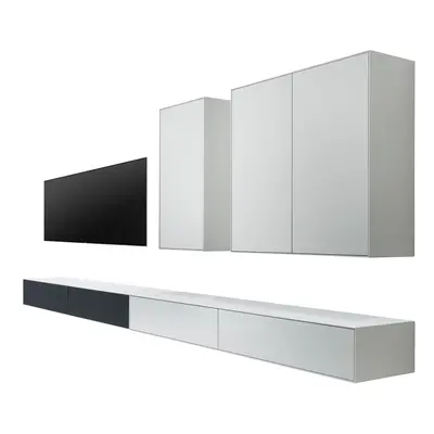 Černo-bílá sestava TV stolku a 2 komod Edge by Hammel - Hammel Furniture