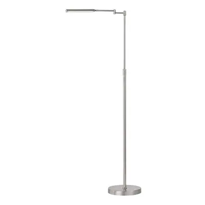 LED stojací lampa ve stříbrné barvě s kovovým stínidlem (výška 130 cm) Nami – Fischer & Honsel