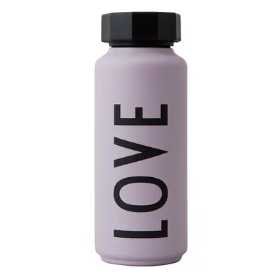 Fialová termo láhev Design Letters Love, 500 ml