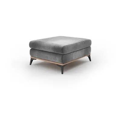 Šedý puf se sametovým potahem Windsor & Co Sofas Astre