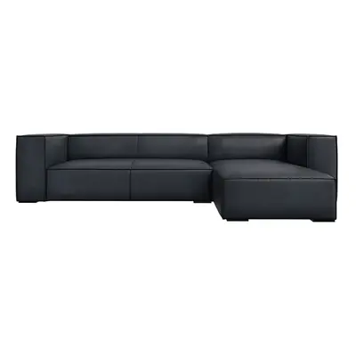 Tmavě modrá kožená rohová pohovka (pravý roh) Madame – Windsor & Co Sofas