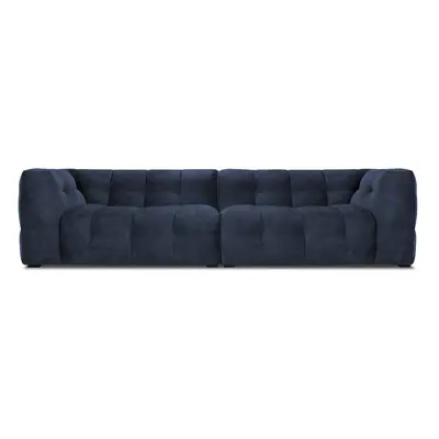 Modrá sametová pohovka Windsor & Co Sofas Vesta, 280 cm