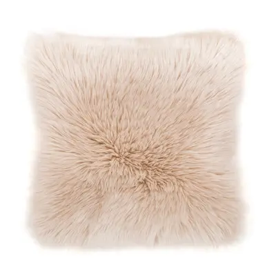 Béžový polštář Tiseco Home Studio Sheepskin, 45 x 45 cm