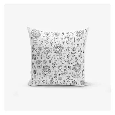 Povlak na polštář s příměsí bavlny Minimalist Cushion Covers Flower, 45 x 45 cm