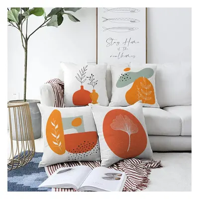 Sada 4 povlaků na polštáře Minimalist Cushion Covers Glam, 55 x 55 cm