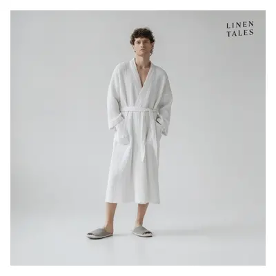 Bílý župan velikost L/XL Honeycomb – Linen Tales