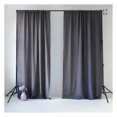 Tmavě šedý závěs 140x170 cm Night Time – Linen Tales