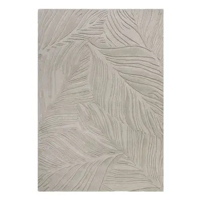 Světle šedý vlněný koberec 200x290 cm Lino Leaf – Flair Rugs